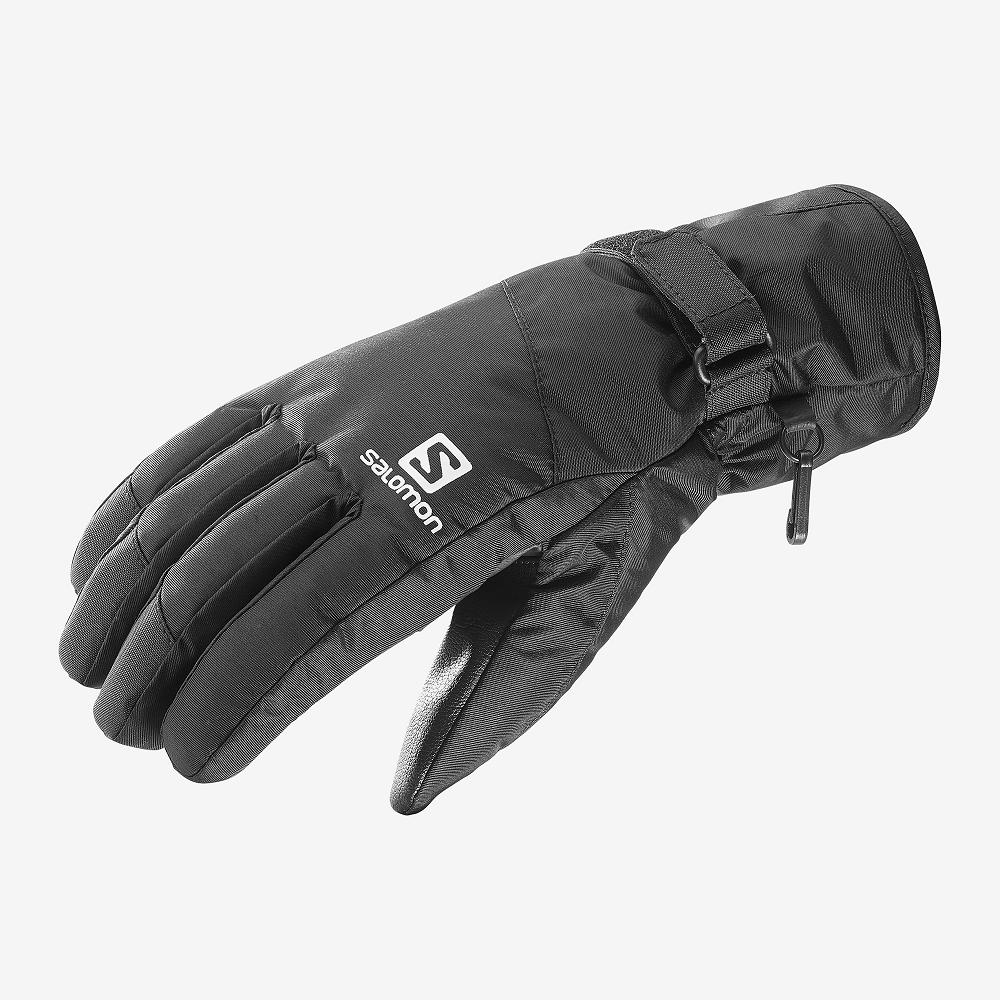 Salomon Singapore Mens Gloves - FORCE DRY M Black | 74192-LAOU